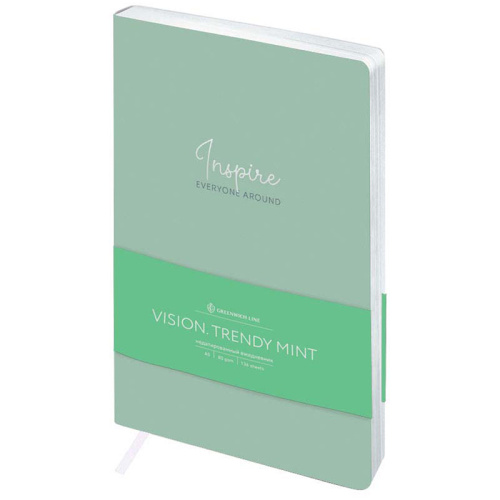 Ежедневник недатированный, кожзам Greenwich Line "Vision. Trendy mint" А5 136 л, тон. блок, срез фол