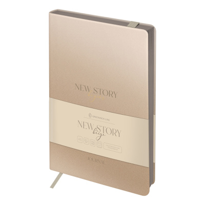 Ежедневник недатированный, кожзам Greenwich Line"New Story. Beige" А5 136 л, тон. блок