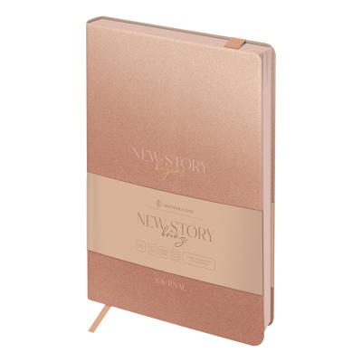 Ежедневник недатированный, кожзам Greenwich Line"New Story. Bronze" А5 136 л, тон. блок