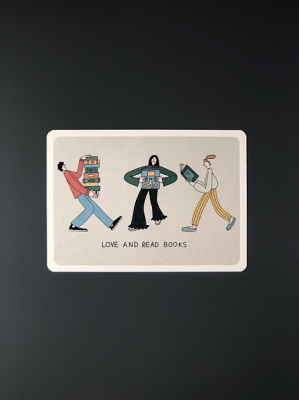 Открытка "Love and read books" Волковой