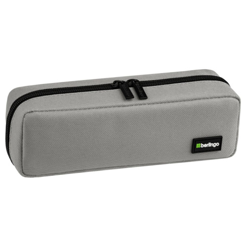 Пенал мягкий 1 отделение Berlingo "Grey" 205*60*65 мм, полиэстер