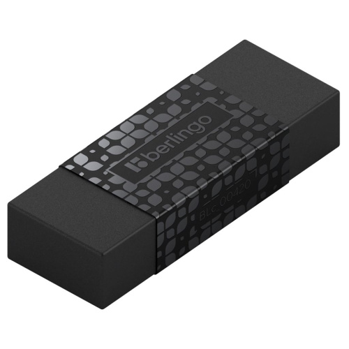 Ластик Berlingo "DoubleBlack" 50*18*10 мм, прямоугольный
