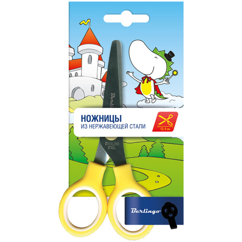 Ножницы детские Berlingo 13,5 см, ассорти
