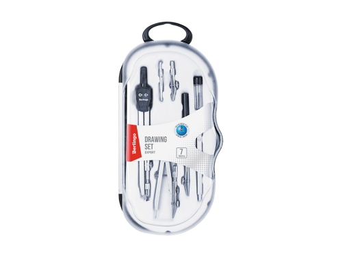 Готовальня Berlingo "Expert" 7 предметов, циркуль 135 мм, пластиковый футляр