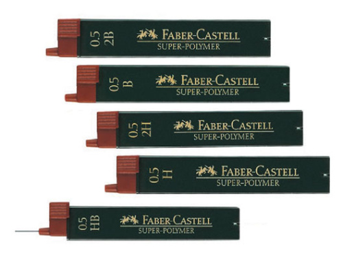 Набор грифелей для механического карандаша "Super Polymer" 12 шт, 0,5 мм