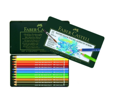 Набор карандашей акварельных Faber-castell "Albrecht Durer" 12 цв проф-ные в металле