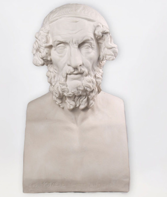 Гипс Бюст Гомера "Черная речка"