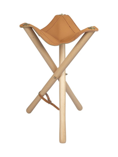Стул складной для художника "Невская палитра", 37х37х45 см, коричневая кожа, бук