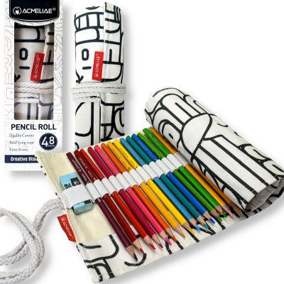 Пенал скрутка 48 отделений Acmeliae белый