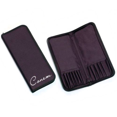 Пенал для кистей "Сонет" на молнии 15,5*37 см синтетический черный