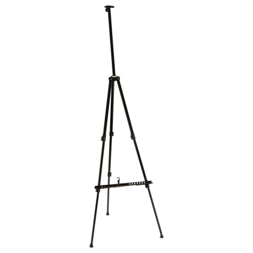 Мольберт алюминиевый переносной с полкой и держателем для кистей Гамма "Студия" 110*106*184 см, с че