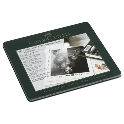 Набор карандашей чернографитные Faber-Castell "Pitt Graphite Matt" и "Castell 9000", 20 предметов, з