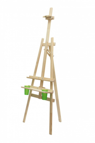 Мольберт Лира Малевичъ Комфорт (с дополнительной полкой и двумя стаканами)