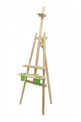 Мольберт Лира Малевичъ Комфорт (с дополнительной полкой и двумя стаканами)