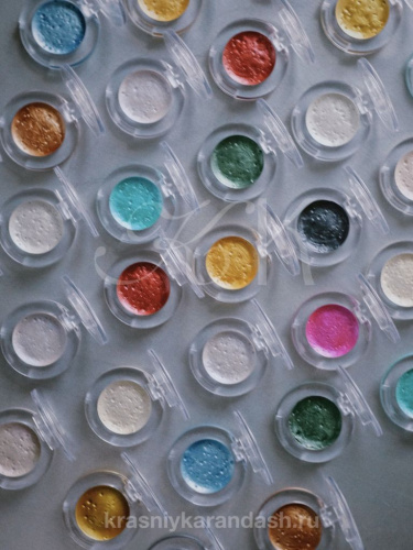 Акварель Mairtini "Metallic Pearlescent" палетка 3 мл, разные цвета