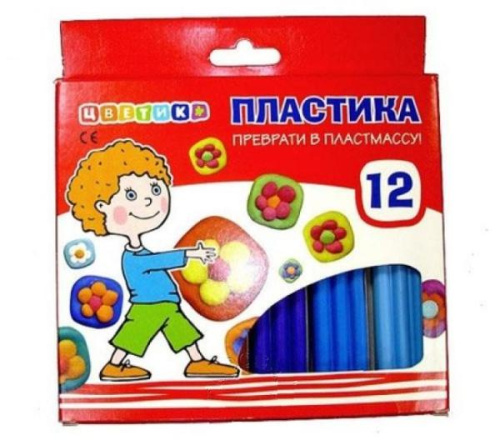 Набор пластики "Цветик" 12 цв 240 г