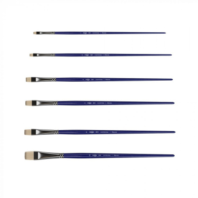 Кисть синтетика плоская Гамма "Манеж" длинная ручка