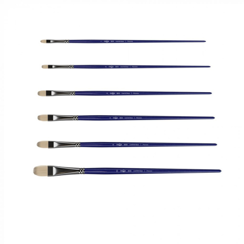 Кисть синтетика овальная Гамма "Манеж" длинная ручка