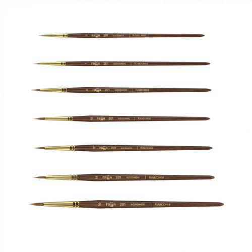 Кисть колонок круглая Гамма "Классика"