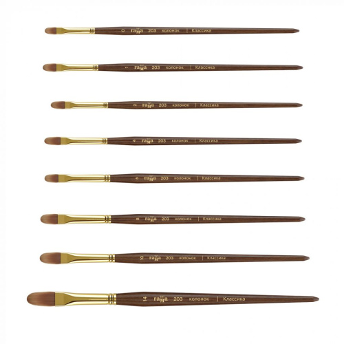 Кисть колонок овальная Гамма "Классика"