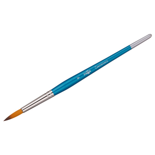 Кисть синтетика №9 круглая Гамма короткая ручка