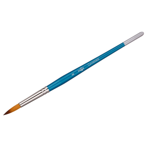 Кисть синтетика №8 круглая Гамма короткая ручка