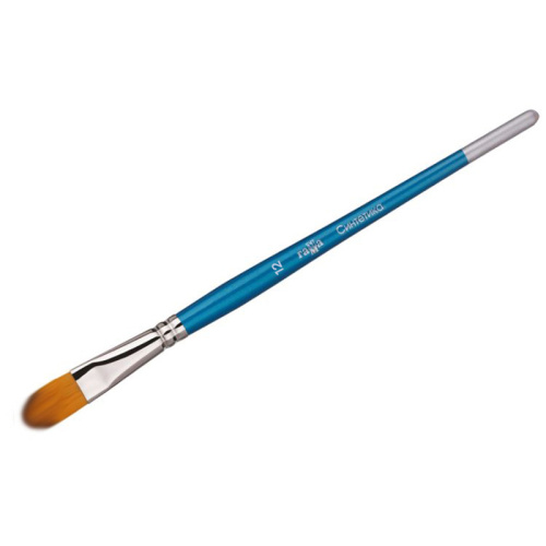 Кисть синтетика №12 плоскоовальная Гамма короткая ручка