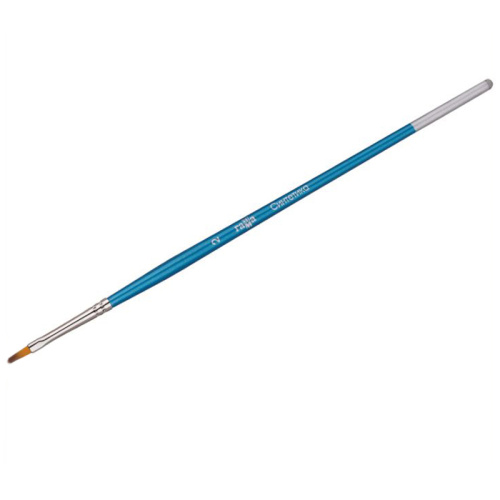 Кисть синтетика №2 плоскоовальная Гамма короткая ручка