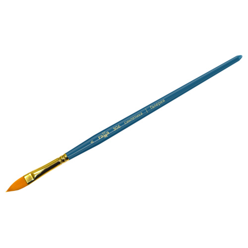 Кисть синтетика №6 кошачий язык Гамма "Галерея" короткая ручка