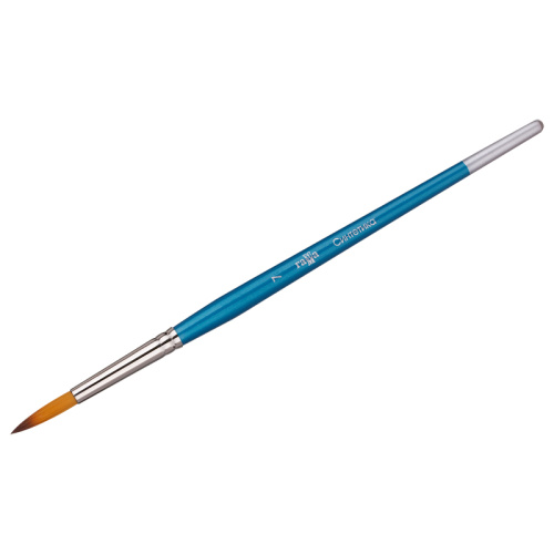 Кисть синтетика №7 круглая Гамма короткая ручка