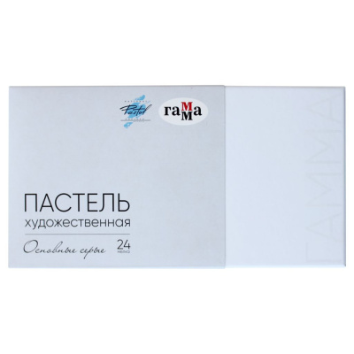Набор пастели сухая Гамма, 24 серых цвета, картон.упак.