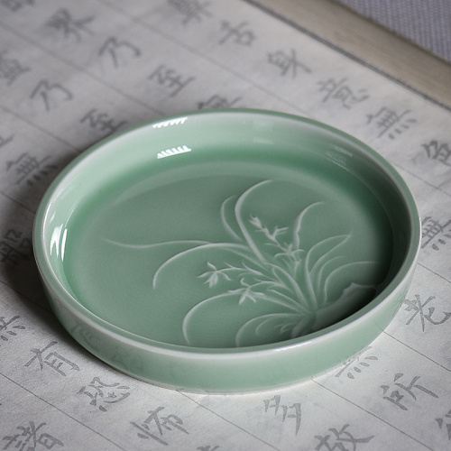 Блюдечко для туши "Орхидея" цвет: зеленый