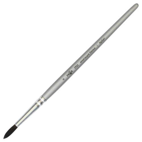 Кисть синтетика имитация белки №6 круглая Гамма "Арбат" короткая ручка