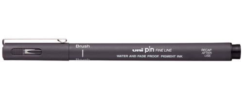 Линер UNI PIN brush 200 (S) кисть, темно-серый