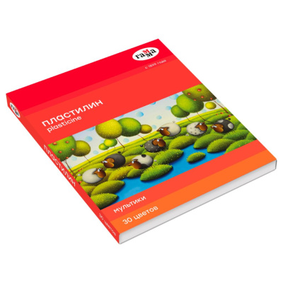 Набор пластилин Гамма "Мультики" 30 цветов, 600 г, со стеком, картон. упаковка