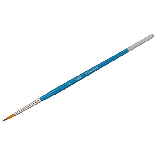 Кисть синтетика №3 круглая Гамма короткая ручка