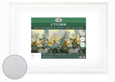 Холст грунтованный на картоне Гамма "Студия" 50х70 см