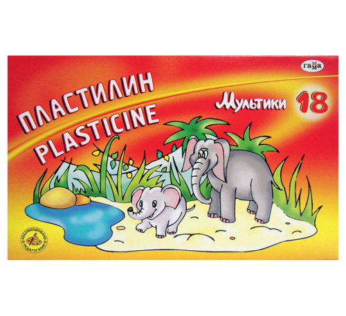 Набор пластилина Гамма "Мультики" 18 цв