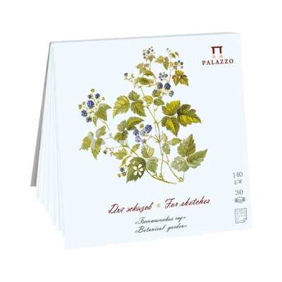 Планшет для эскизов Лилия Холдинг "Ботанический сад" Ежевика 15х15 см 30 л