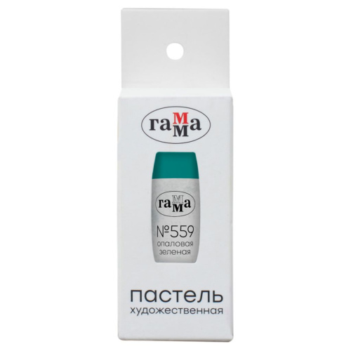 Пастель сухая Гамма № 559, опаловая зеленая , штучная, картон. упаковка