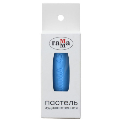 Пастель сухая Гамма № 452, голубая средняя, штучная, картон.упак.