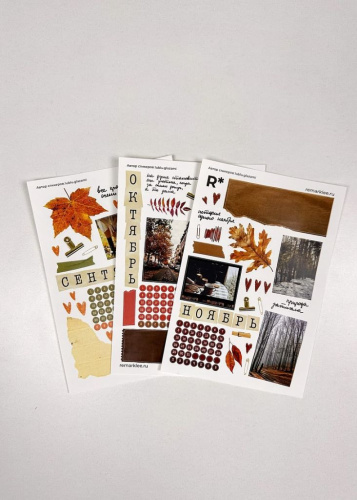 Набор стикеров Remarklee "Коллаж яркий: Осень"