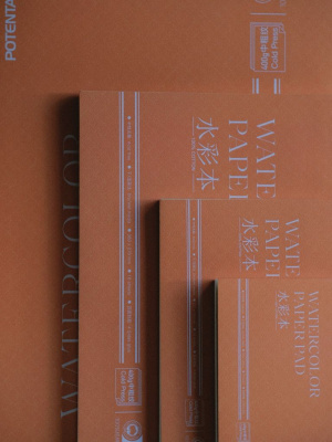 Альбом -склейка для акварели Potentate 16 л 400 г, 100%, среднее зерно, оранжевый