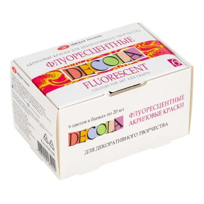 Набор акрила "Decola" 6 цв*20 мл флуоресцентный