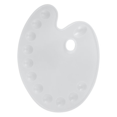 Палитра пластиковая овальная "Сонет" 27х36 см 11 ячеек