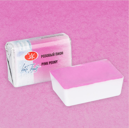 Акварель "Белые Ночи" в кювете Розовый пион