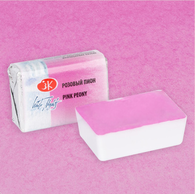 Акварель "Белые Ночи" в кювете Розовый пион