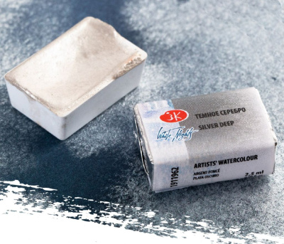 Акварель "Белые Ночи" в кювете, цвета металлик