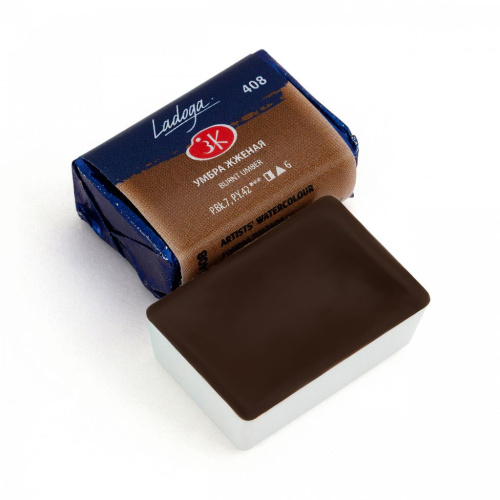 Акварель "Ладога" кювета 2,5 мл Умбра жженая