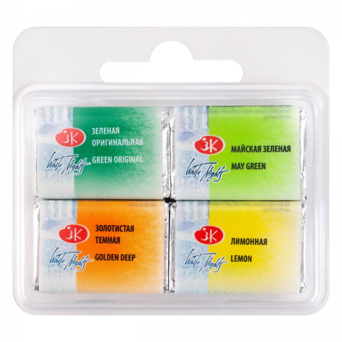 Набор акварели "Белые Ночи" Микс 4, 4 шт*2,5 мл, пластик